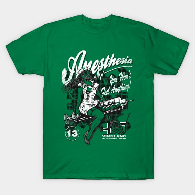 ANESTHESIA (GREEN) T-Shirt by joeyjamesartworx